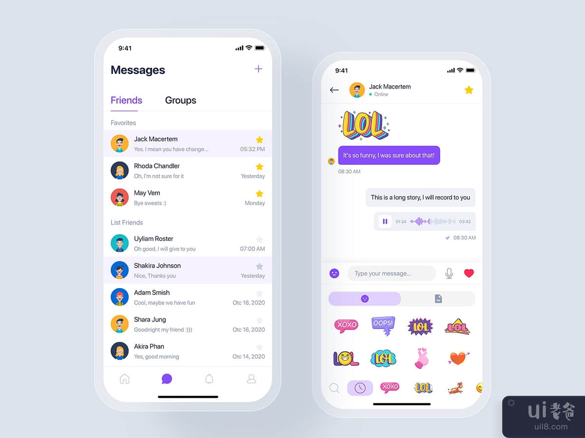 Chat_Message UI mobile concept