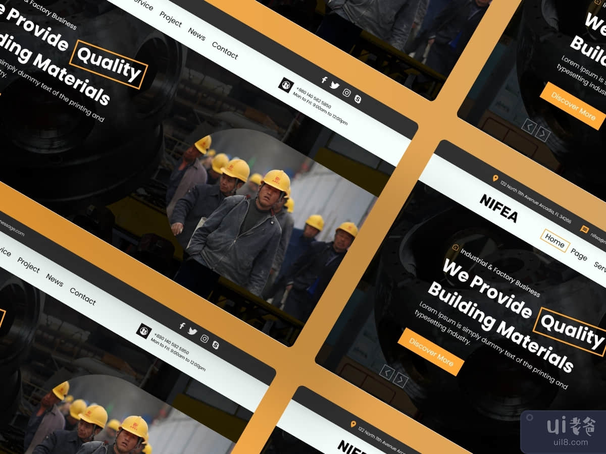 Business Landing Page Header Design