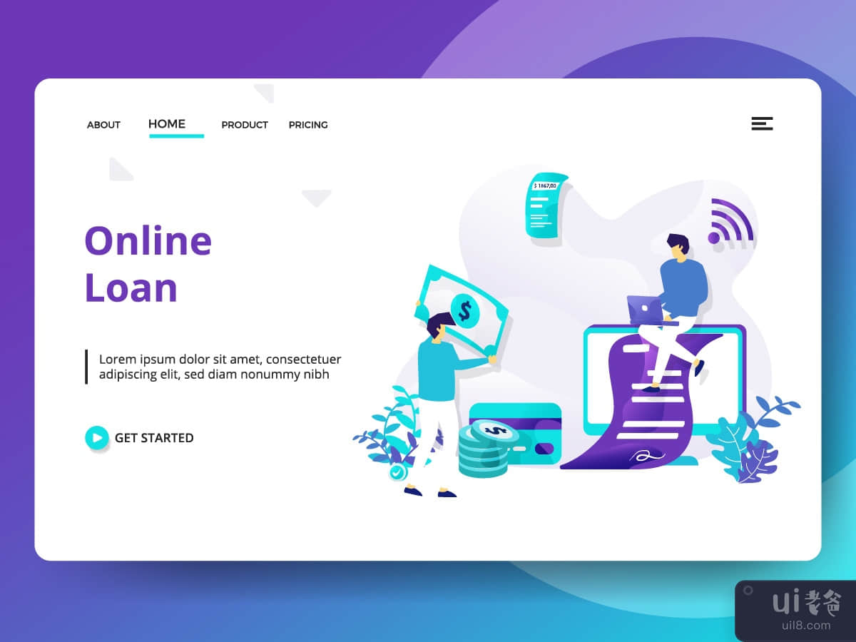 Illustration Online Loan