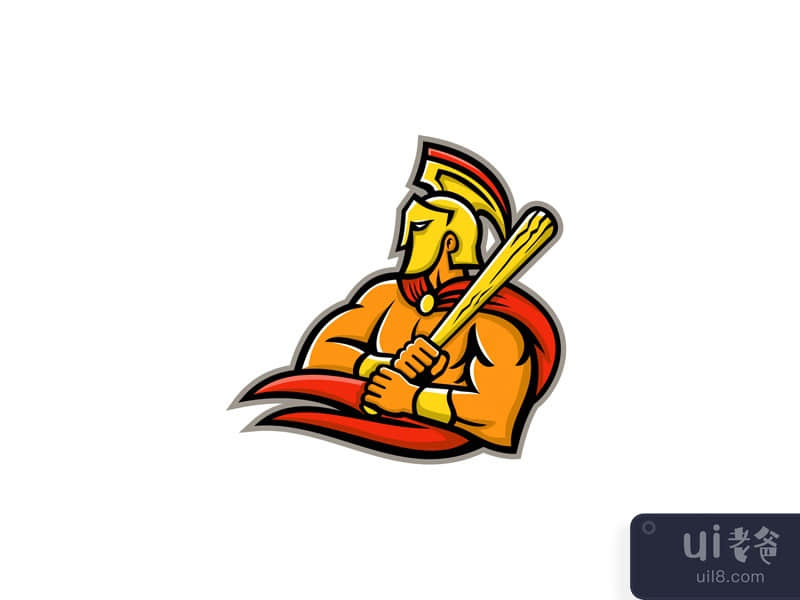 特洛伊勇士棒球运动员吉祥物