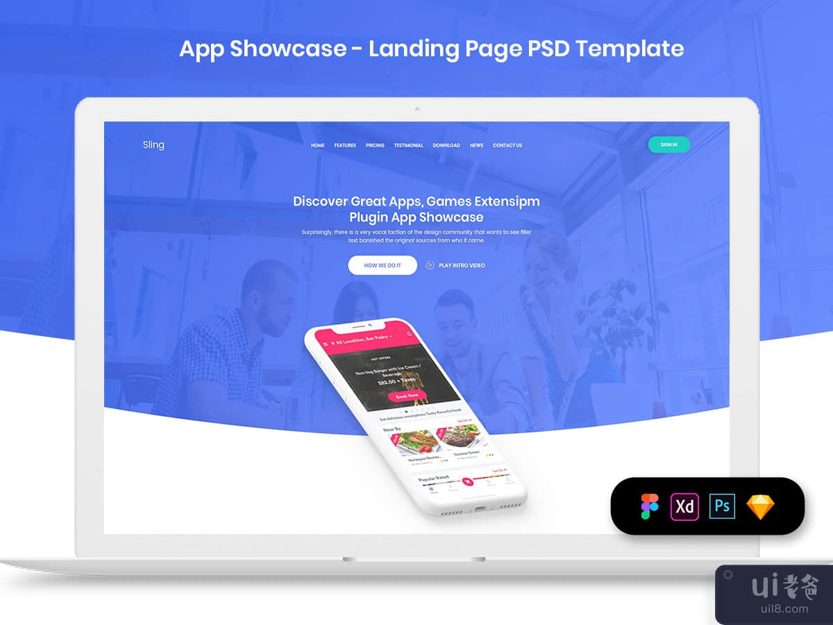 App Showcase Landing Page Template