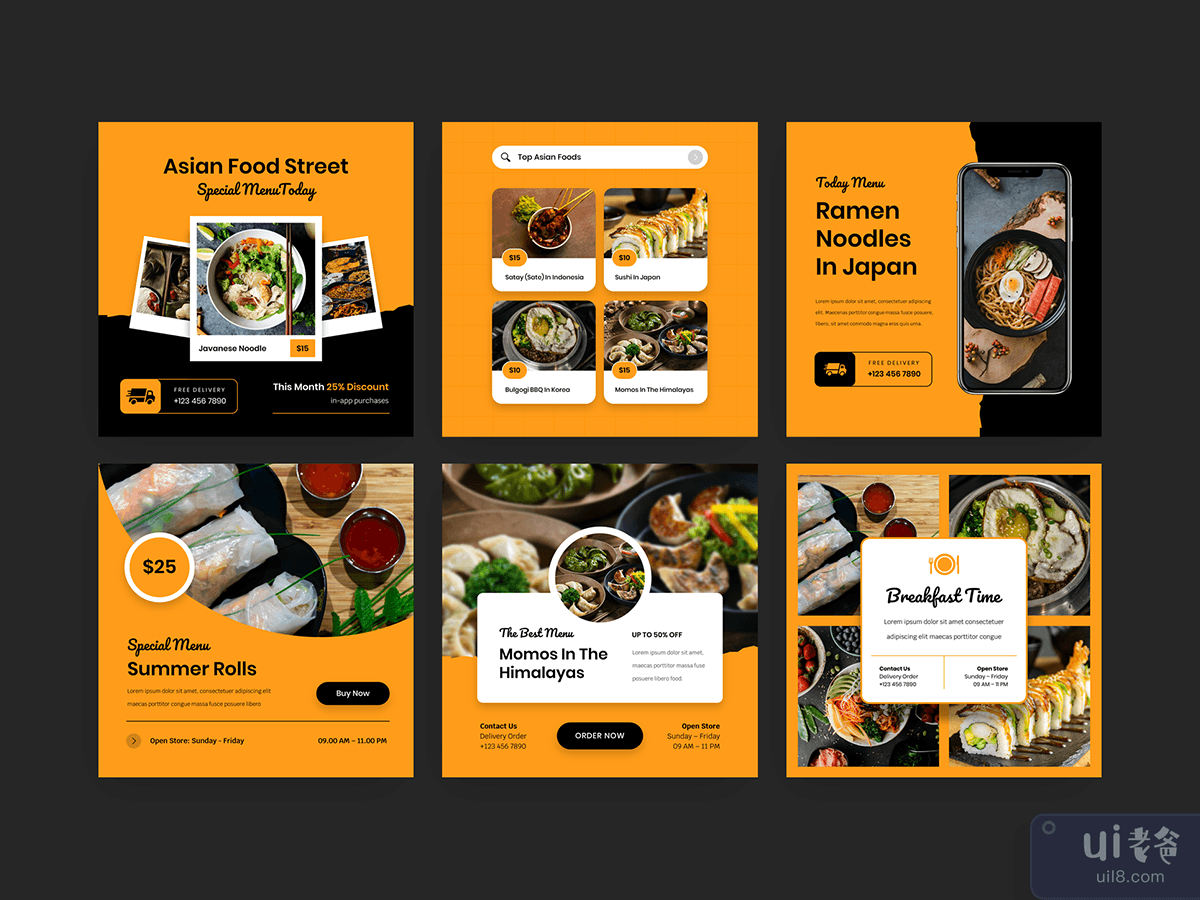 Breal - Asian Food Instagram Post & Stories Google Slide(Breal - Asian Food Instagram Post & Stories Google Slide)插图1