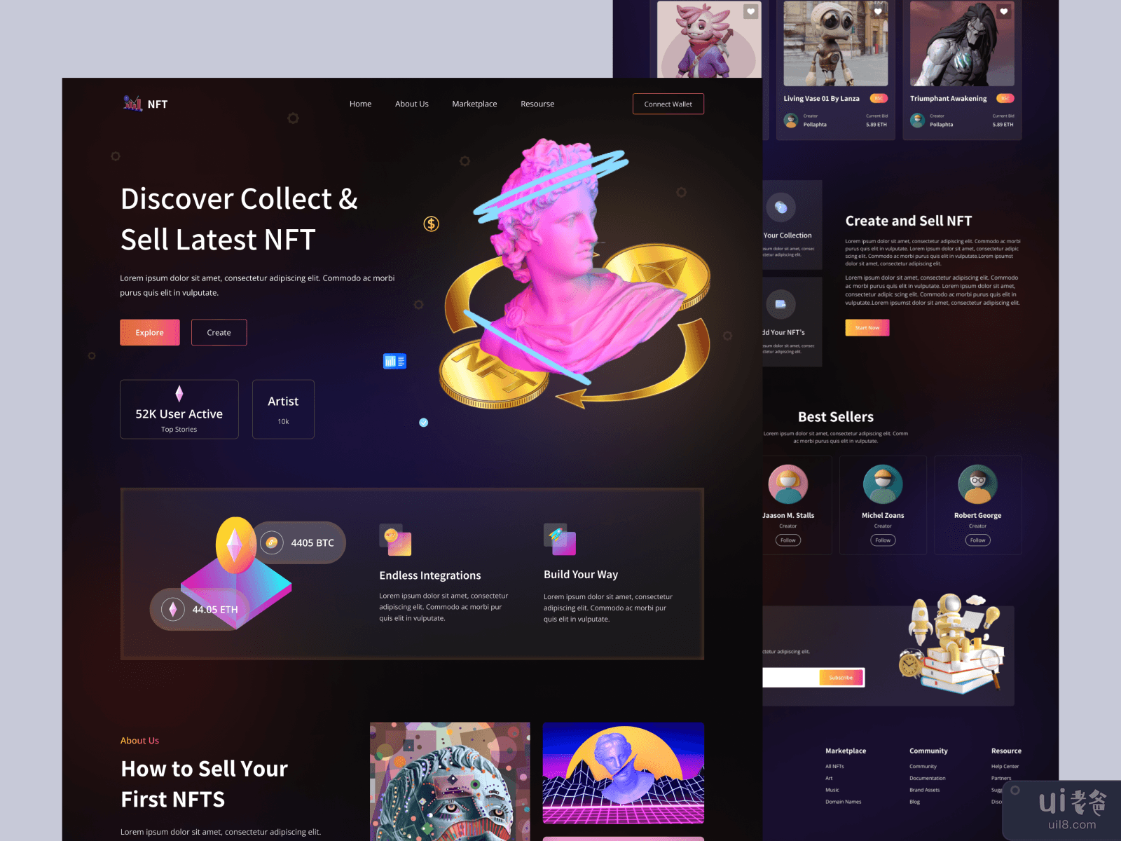 NFT Marketplace Landing Page