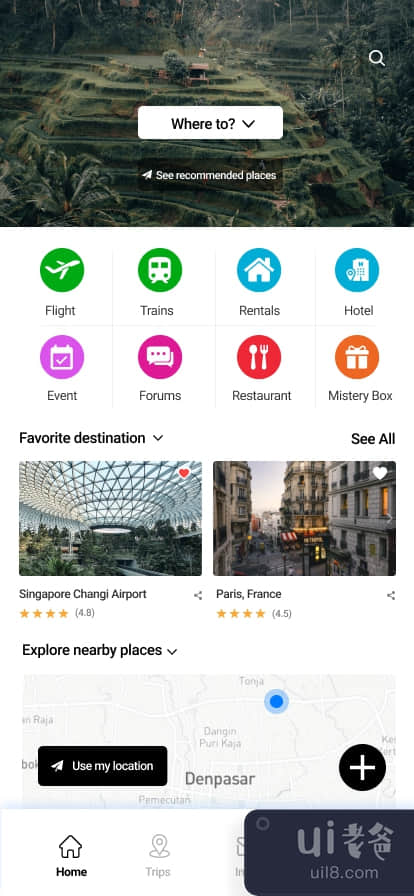 旅游预订应用程序概念(Travel Booking App Concept)插图2