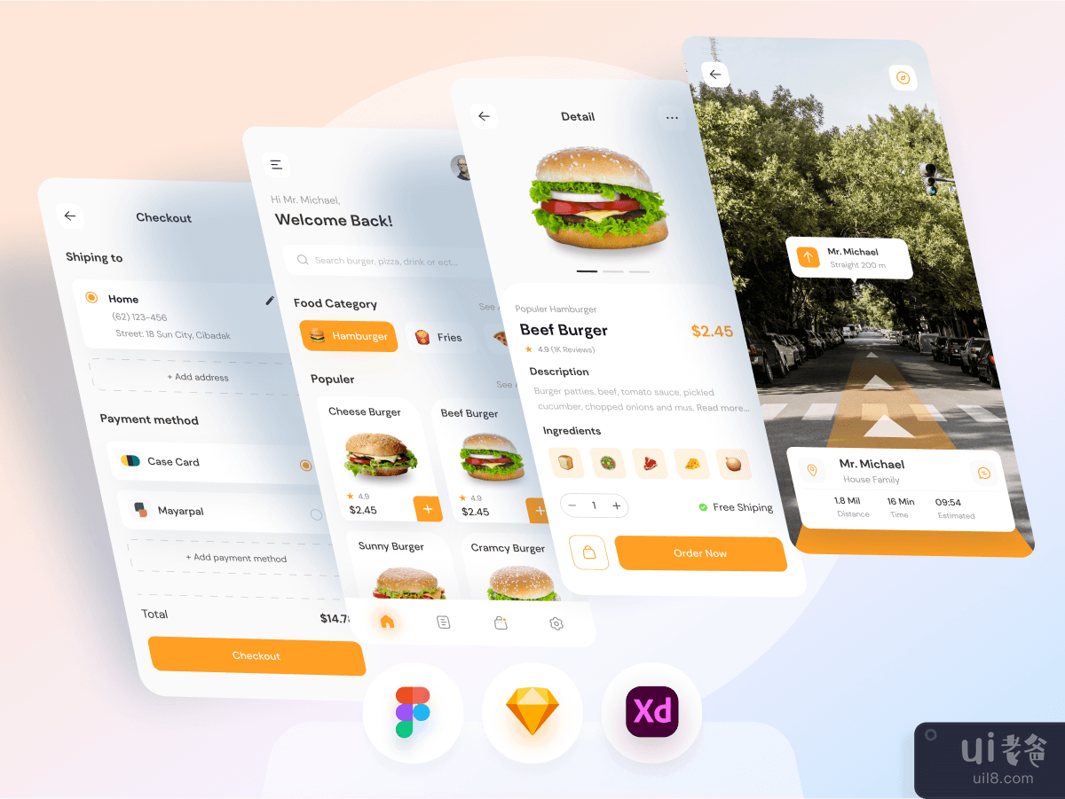 快餐店流动应用程式(Fast Food Shop Mobile App)插图4