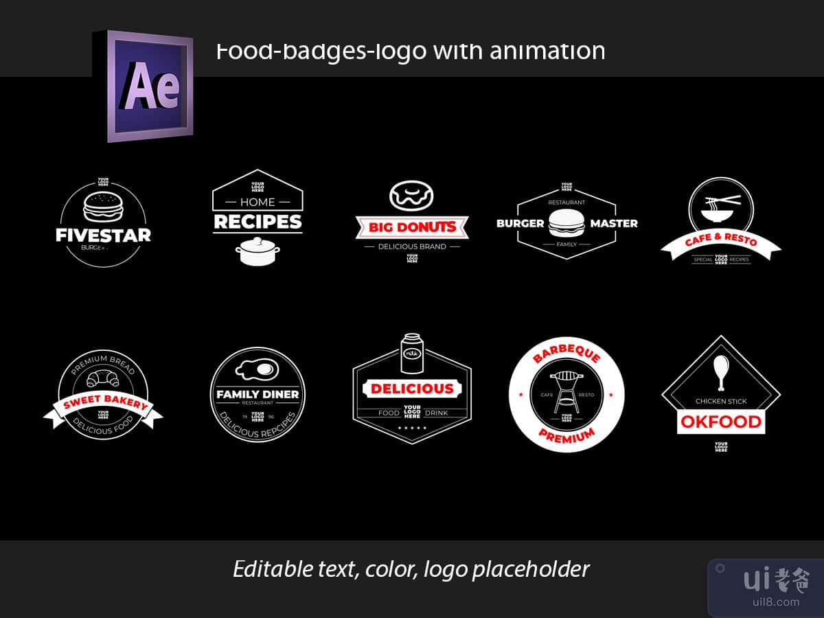 动画标志食品品牌概念(Animation logo food branding Concept)插图