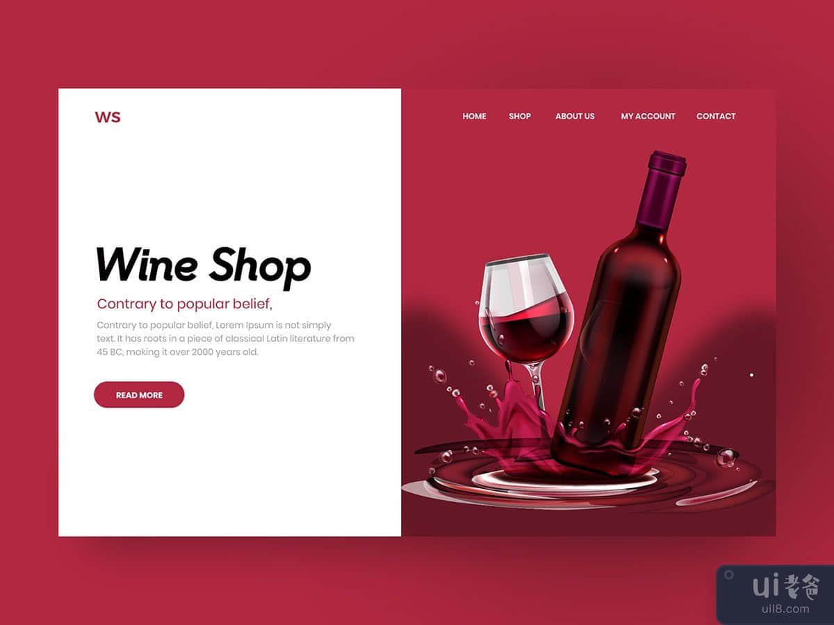 酒类电商网页(Wine ecommerce web page)插图