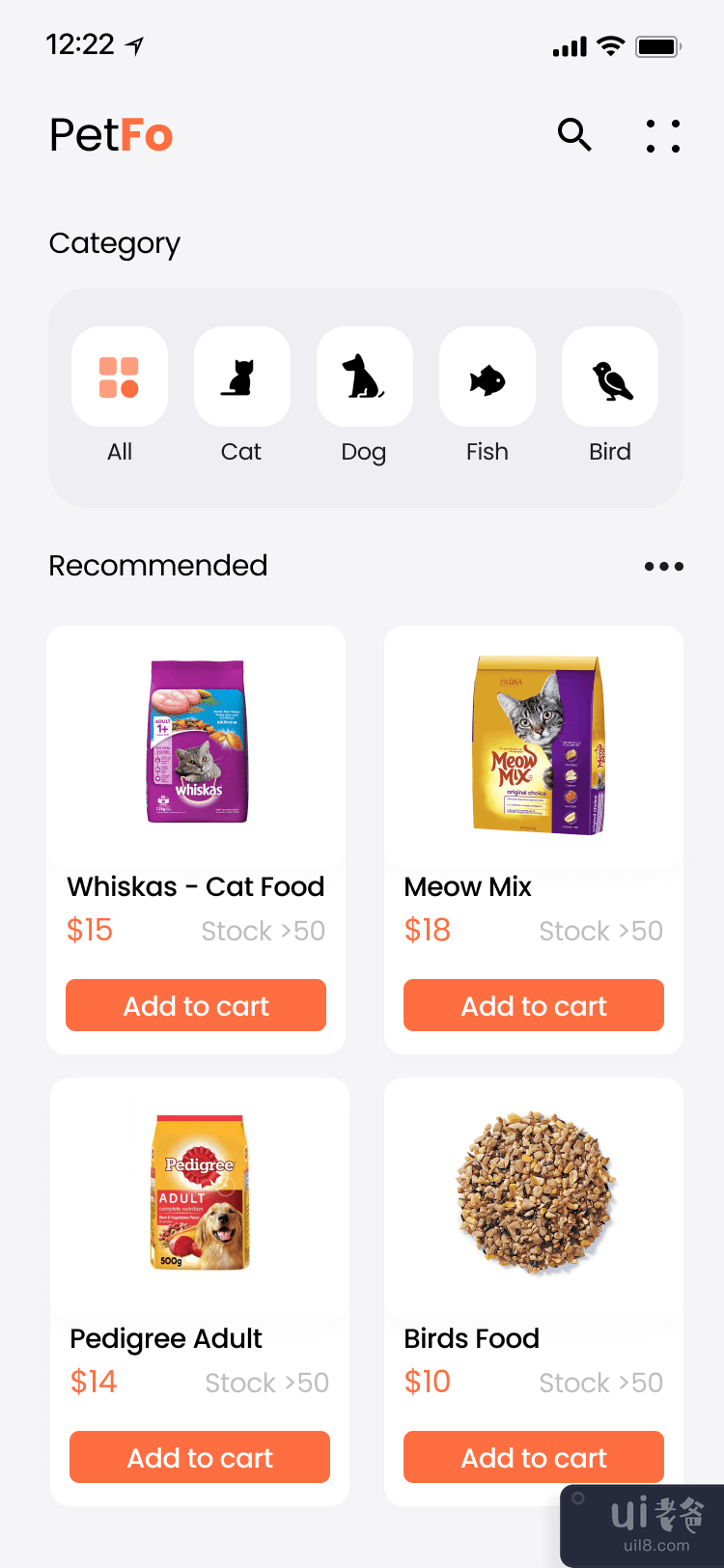 PetFo - 宠物食品订单应用程序设计(PetFo - Pet Food Order App Design)插图2