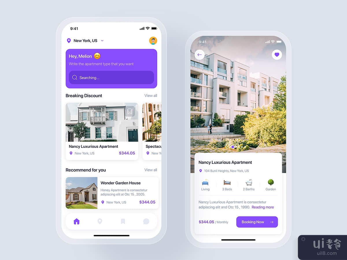 Real Estate mobile app concept