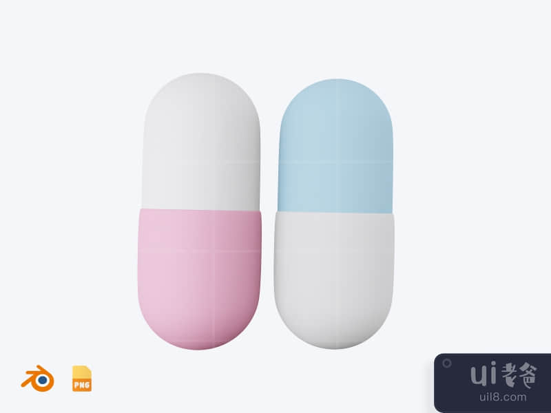 Capsule  - 3D Medical Health icon pack (front)