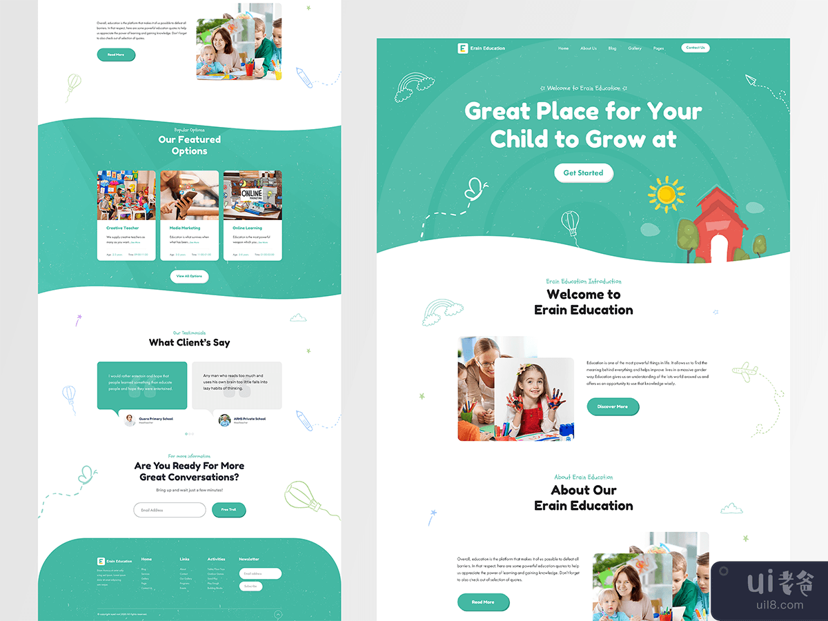 Education landing page