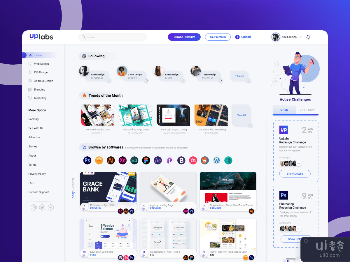 UpLabs 主页重新设计(UpLabs Homepage Redesign)插图