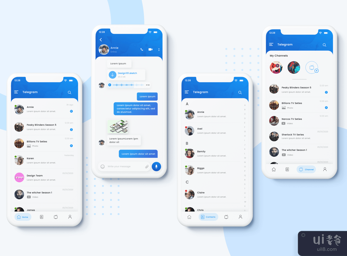 Telegram Messenger 应用程序重新设计(Telegram Messenger App Redesign)插图