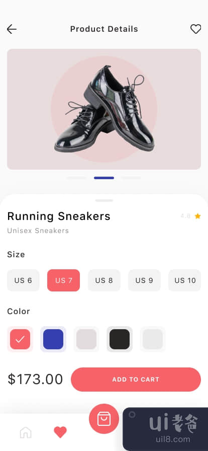 鞋类电子商务移动应用(Shoes Ecommerce Mobile App)插图2