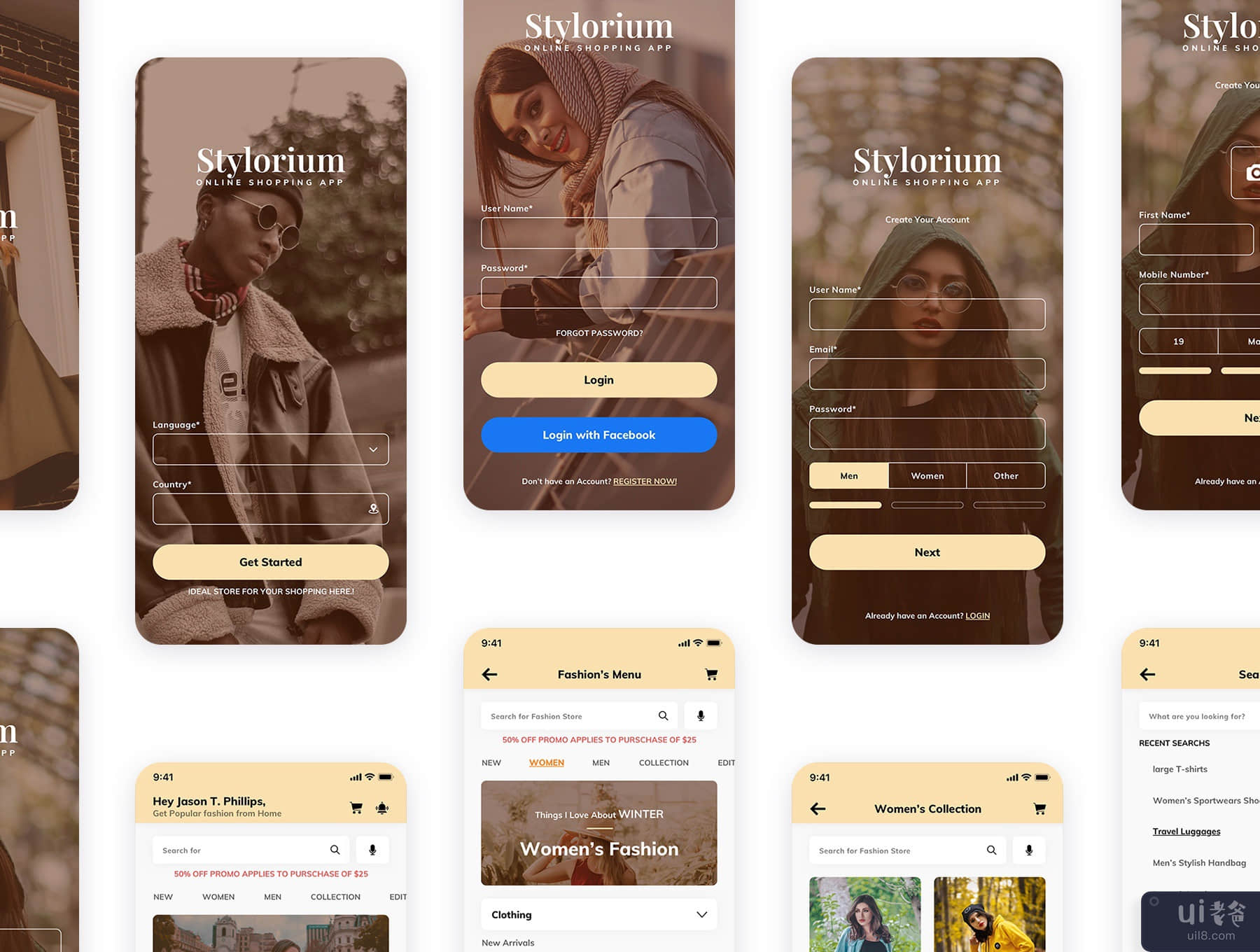 时尚零售网店手机App UI(Fashion Retail Online Shop Mobile App UI)插图7