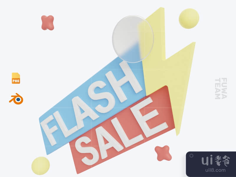 Flash Sale - 3D Ecommerce Icon Pack