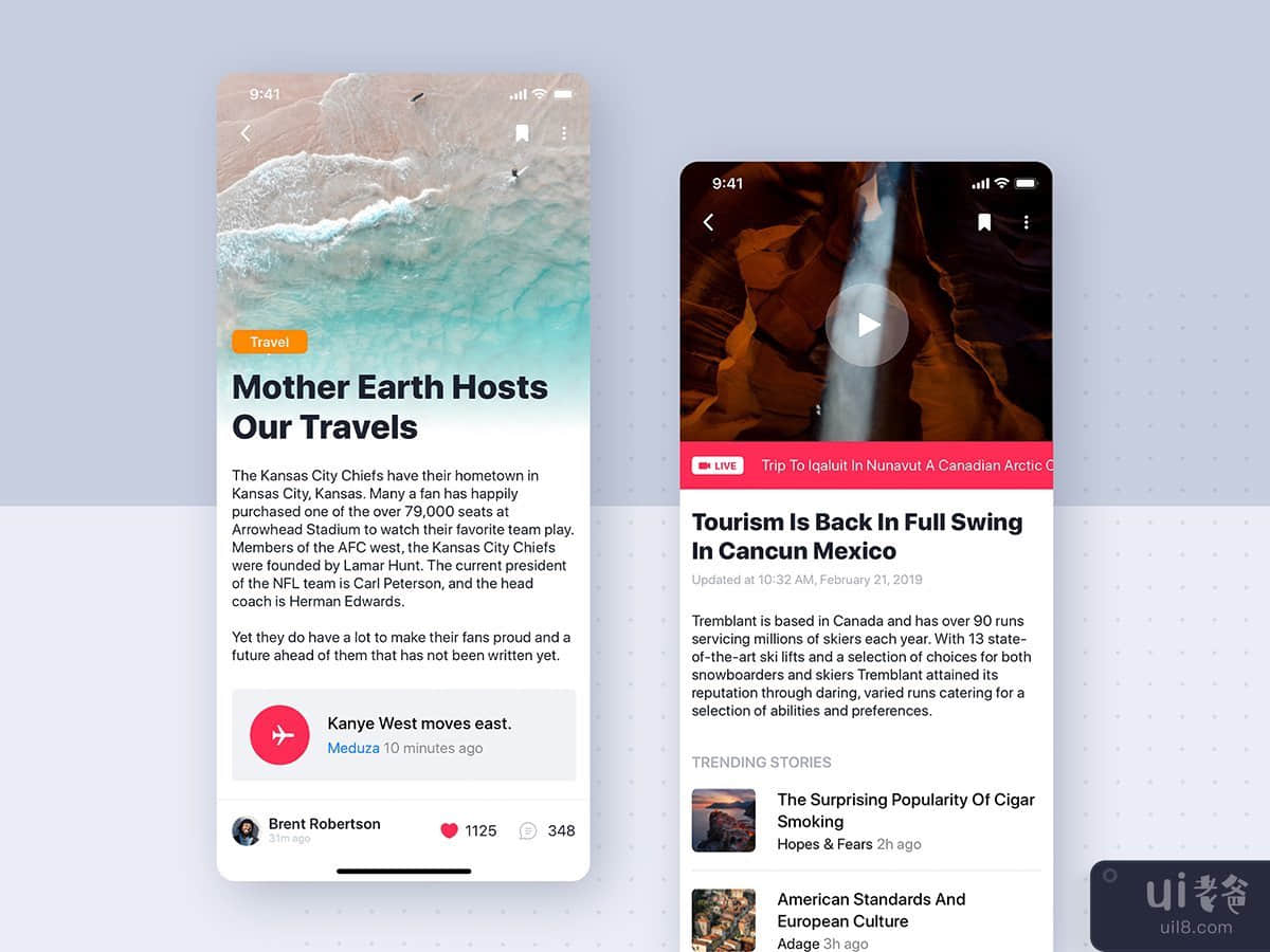 News mobile UI Concept