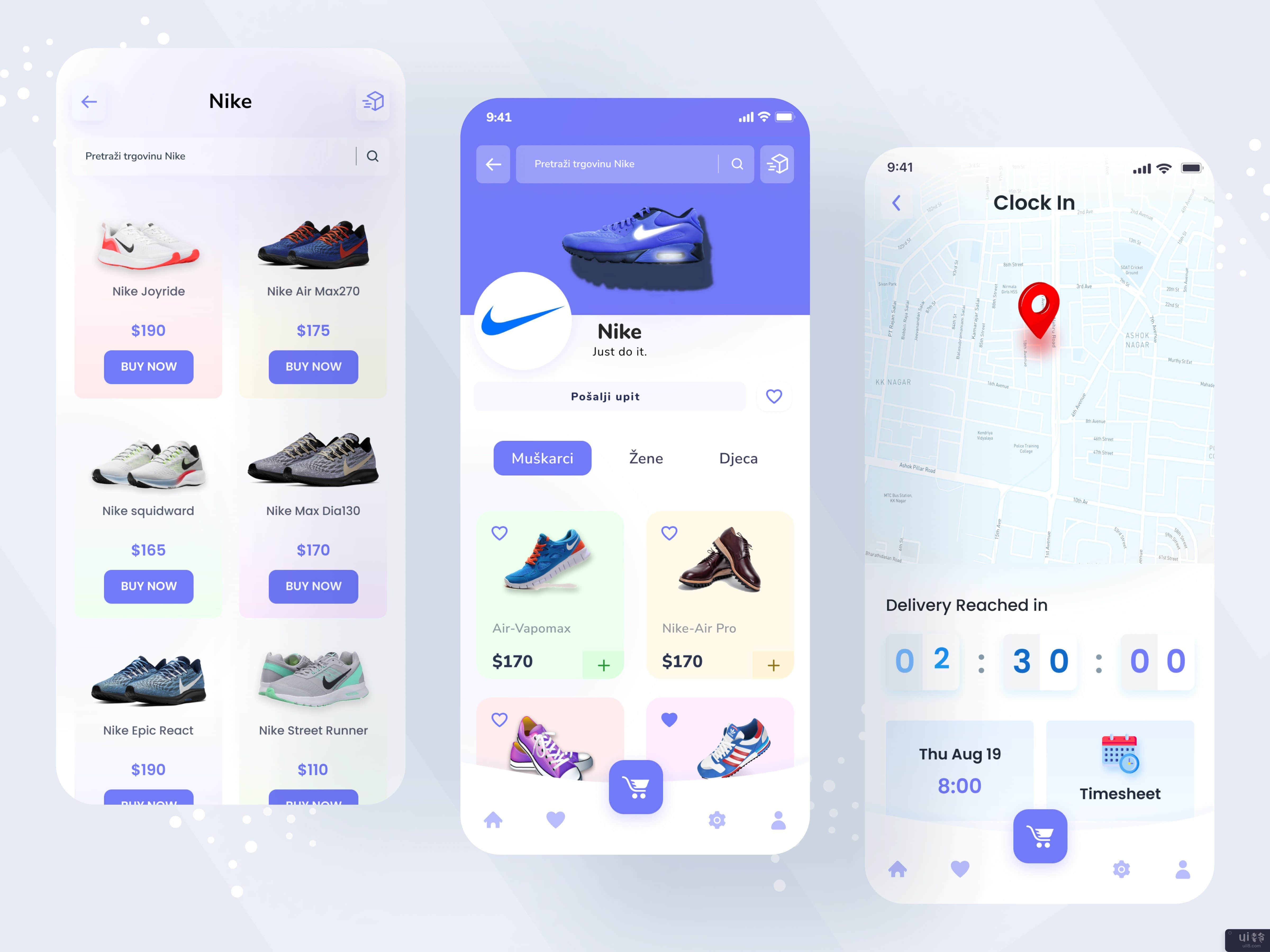 耐克鞋应用界面(Nike Shoe App Ui)插图
