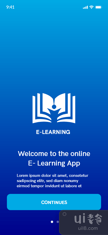E-Learning iOS UI KIT、教育应用、在线学习应用(E-Learning iOS UI KIT, Education App, Online Learning App)插图1