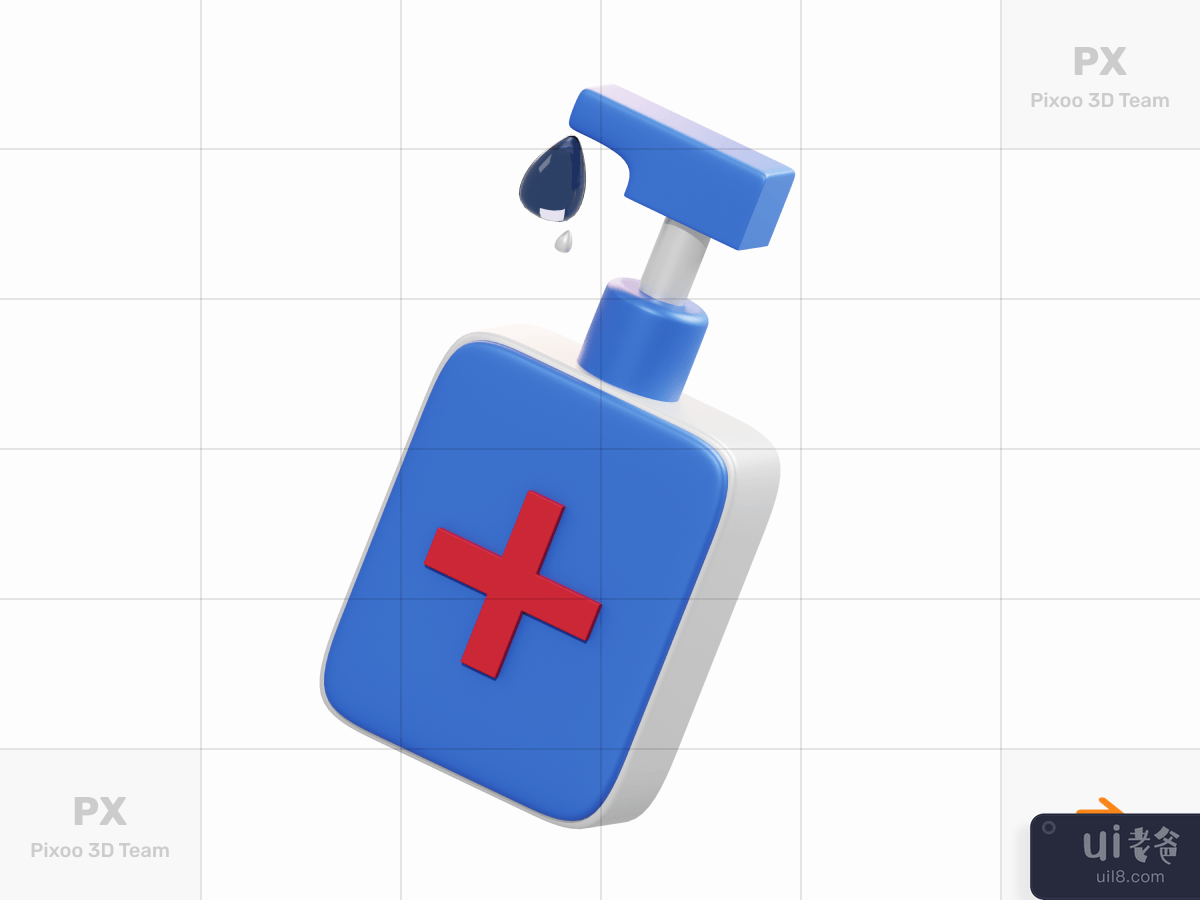 3D Medical Icons Pack - Hand Sanitizer