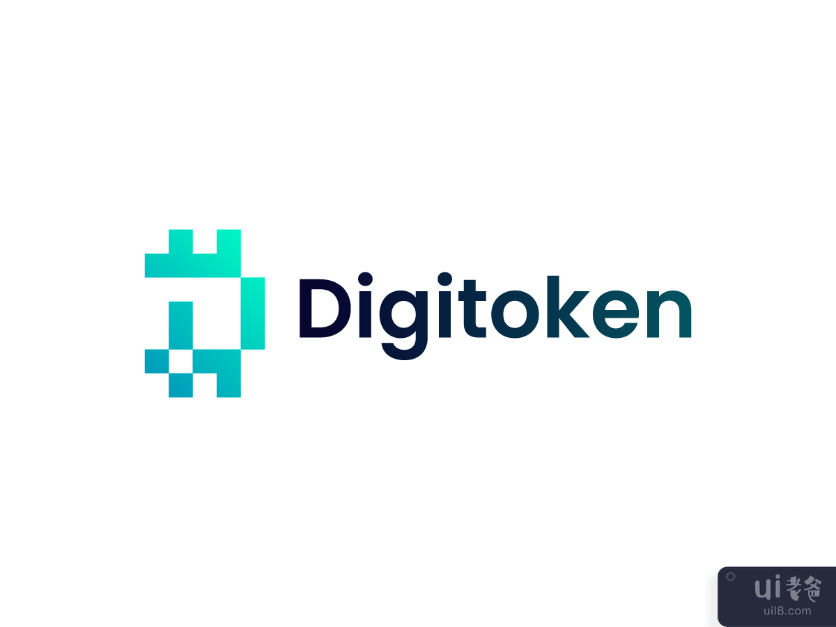 Digitoken 未使用的徽标模板（硬币/加密货币/令牌/区块链/技术/网络）(Digitoken unused logo template (Coin/Crypto/Token/Blockchain/Technology/Network))插图