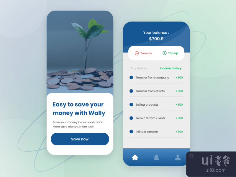 钱包应用概念(Wallet app concept)插图