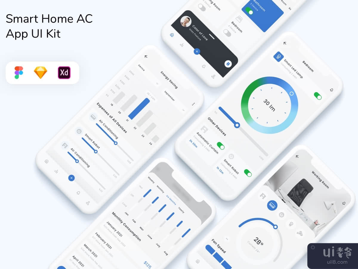 Smart Home AC App UI Kit