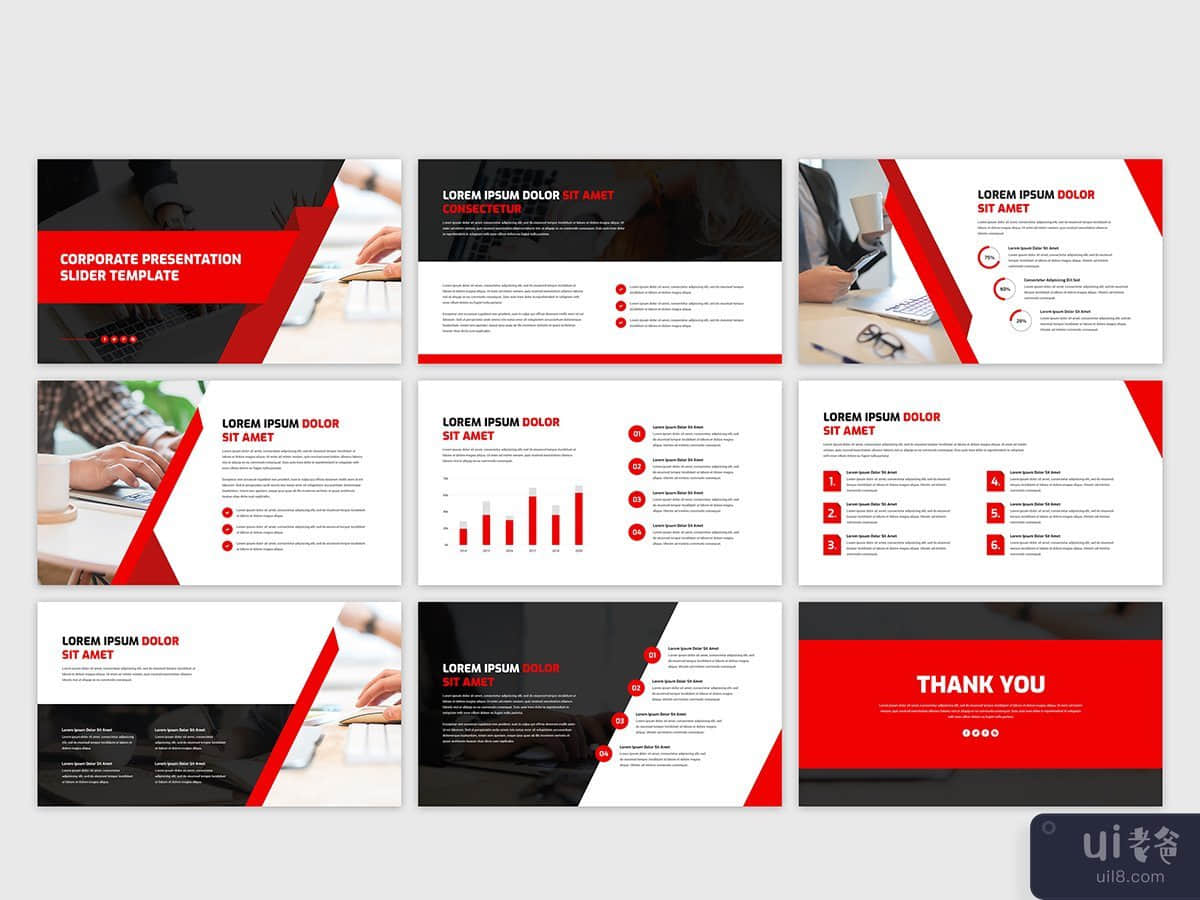 企业业务演示模板(Corporate business presentation template)插图