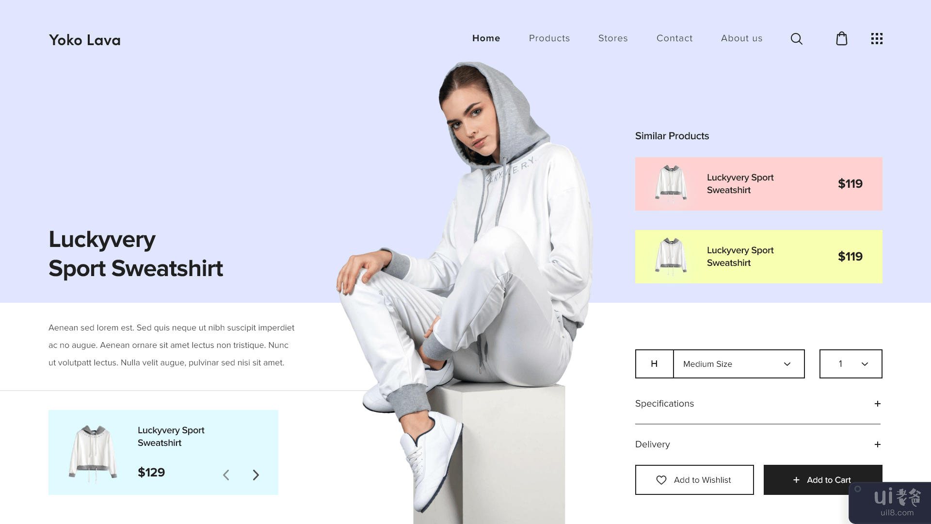 电子商务平台产品页面概念(ECommerce Platform Product Page Concept)插图