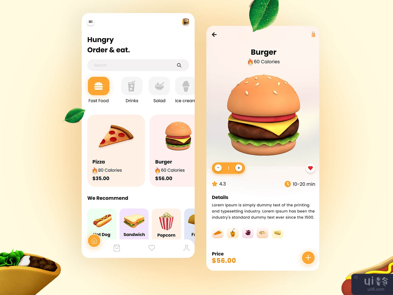 稳定的外卖 |食品和饮料用户界面(Steadfast Food Delivery | Food and Beverage UI)插图