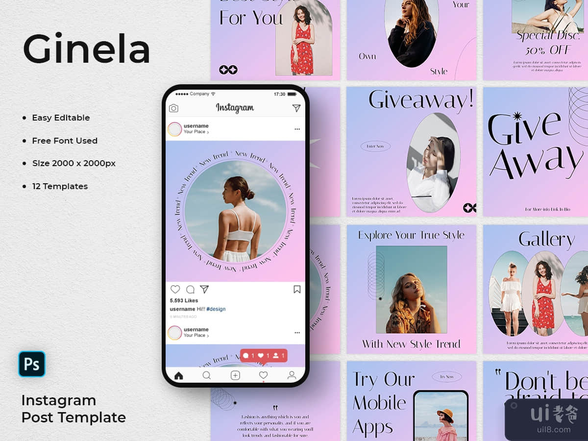 Ginela - Fashion Social Media Post Template