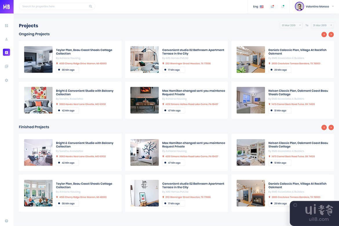 Habikon - 房地产管理仪表板 UI 套件(Habikon - Real Estate Admin Dashboard UI Kit)插图2