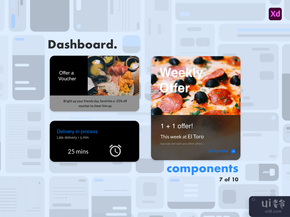 Dashboard Components - Food 