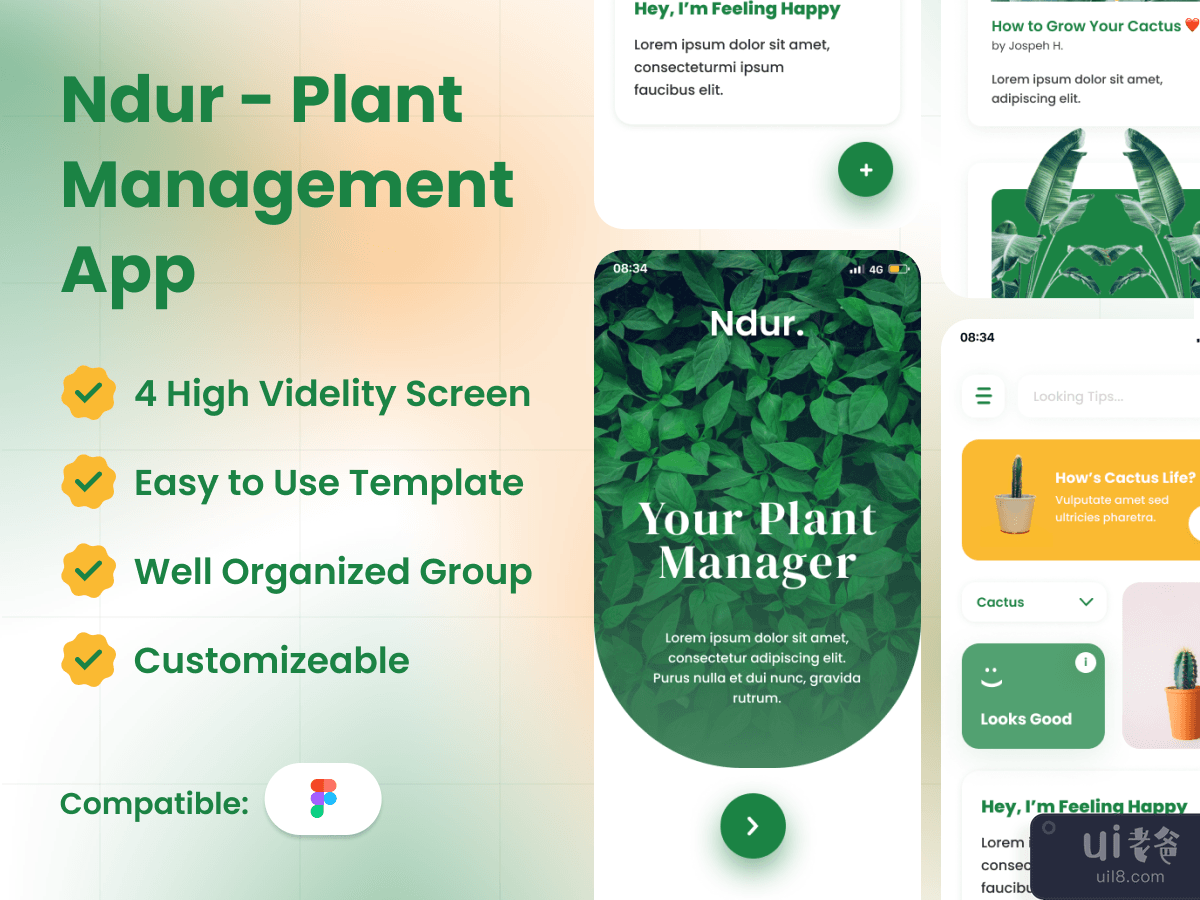 Ndur UI Kit - Plant Management App