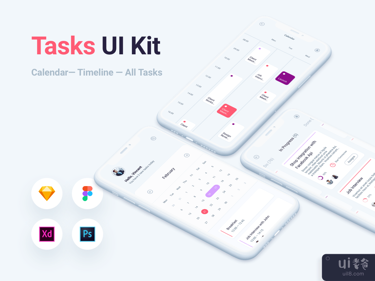 To-Do Tasks Mobile App UI Kit Template