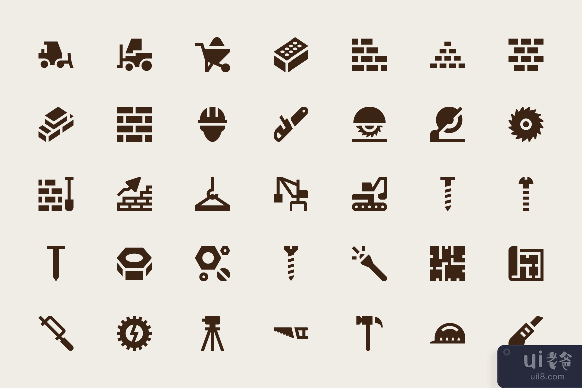 施工图标(Construction icons)插图