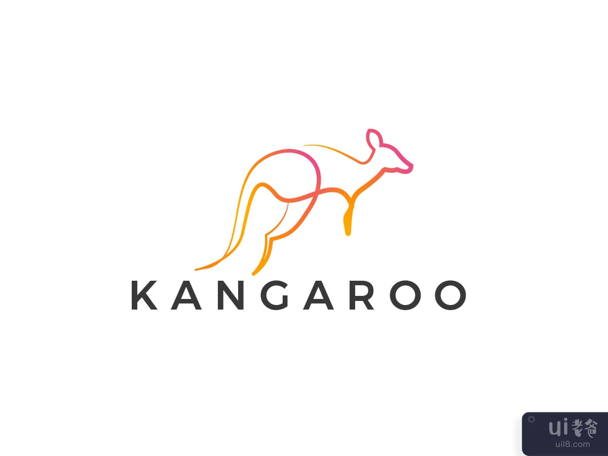 Kangaroo Monoline Logo Template