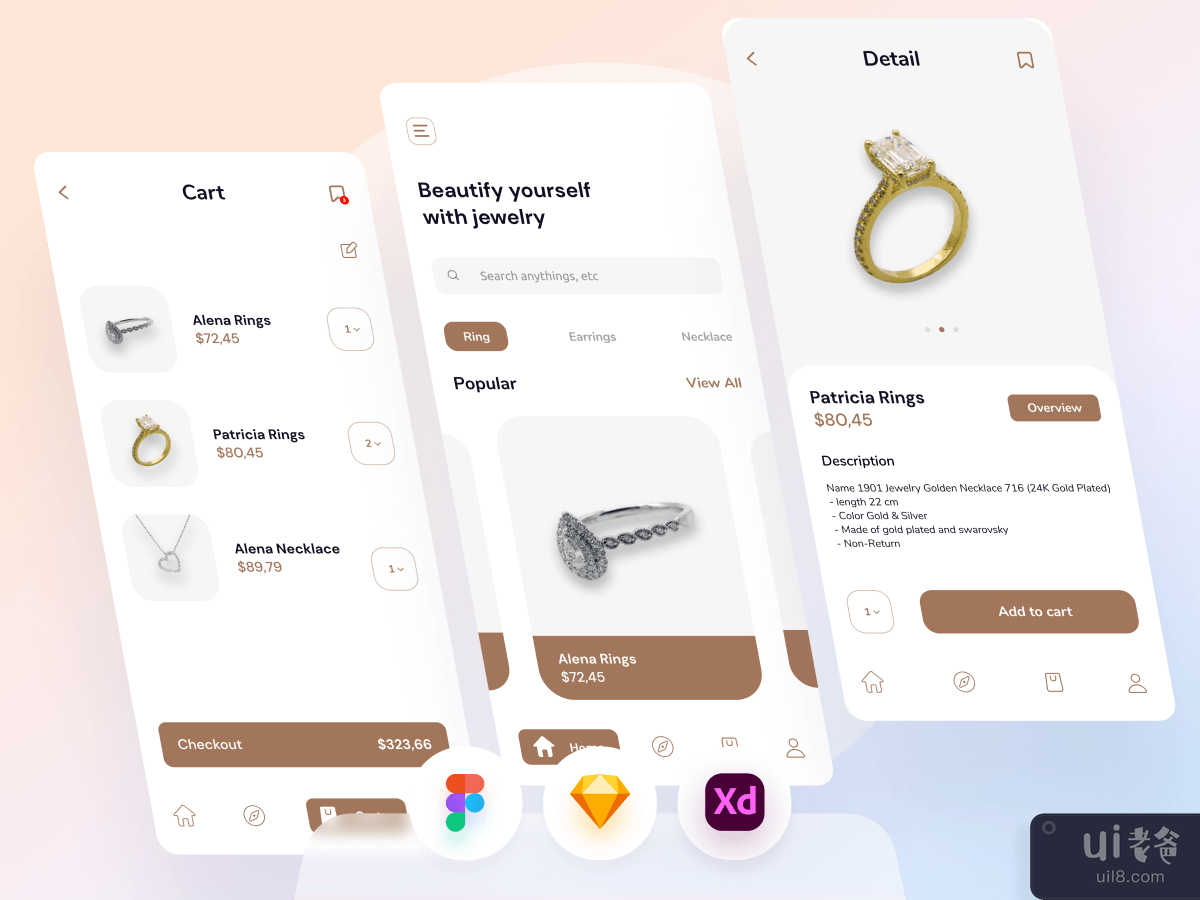 珠宝店流动应用程式(Jewelry Shop Mobile App)插图