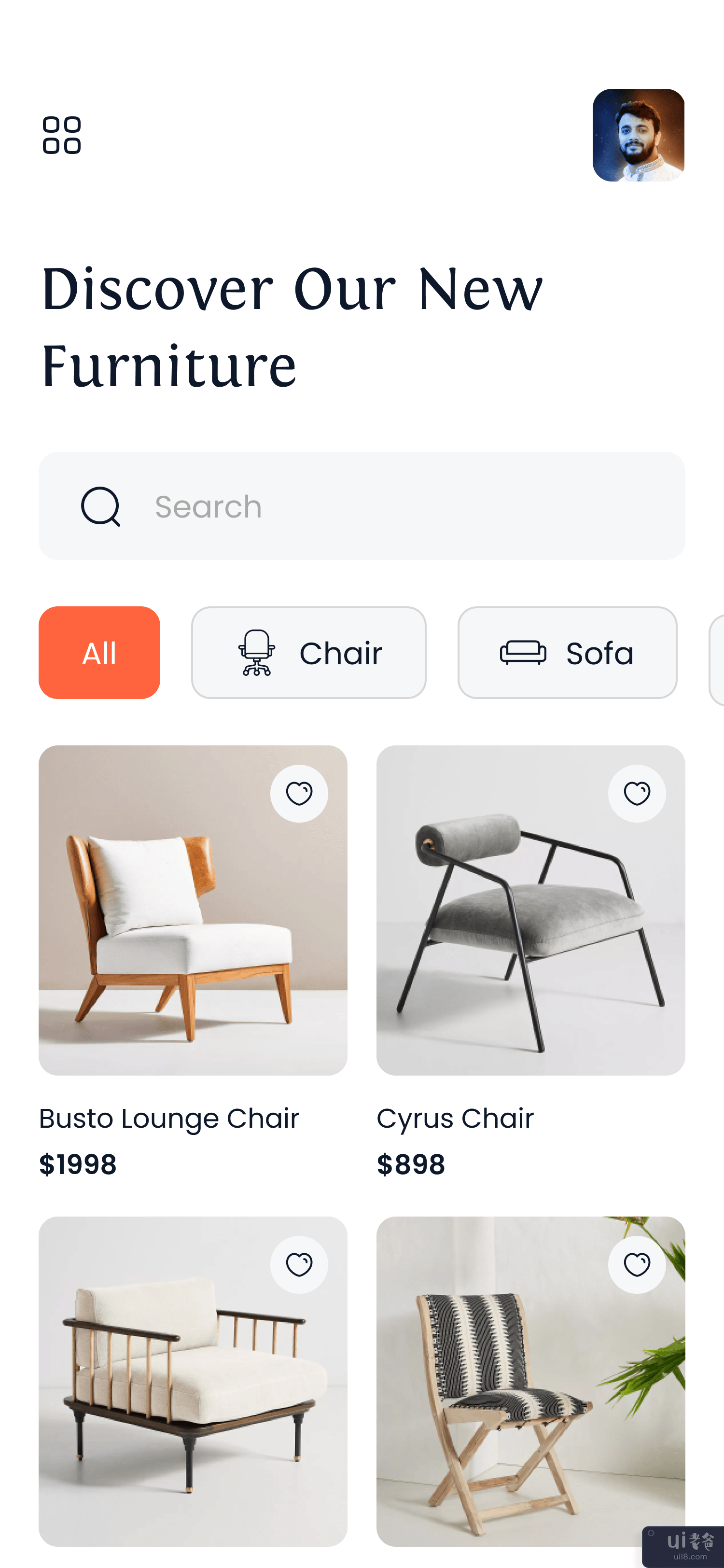 家具移动应用程序(Furniture Mobile App)插图