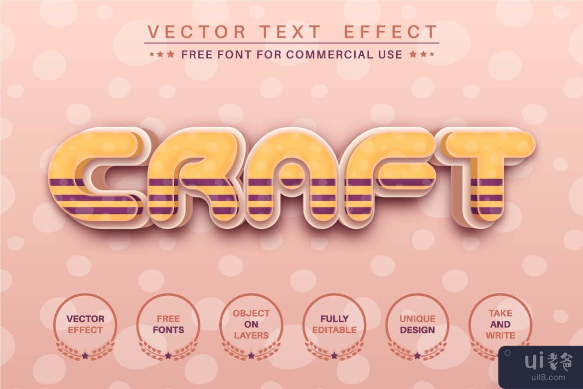 疯狂的黄蜂 - 可编辑的文本效果，字体样式(Crazy wasp - editable text effect, font style)插图