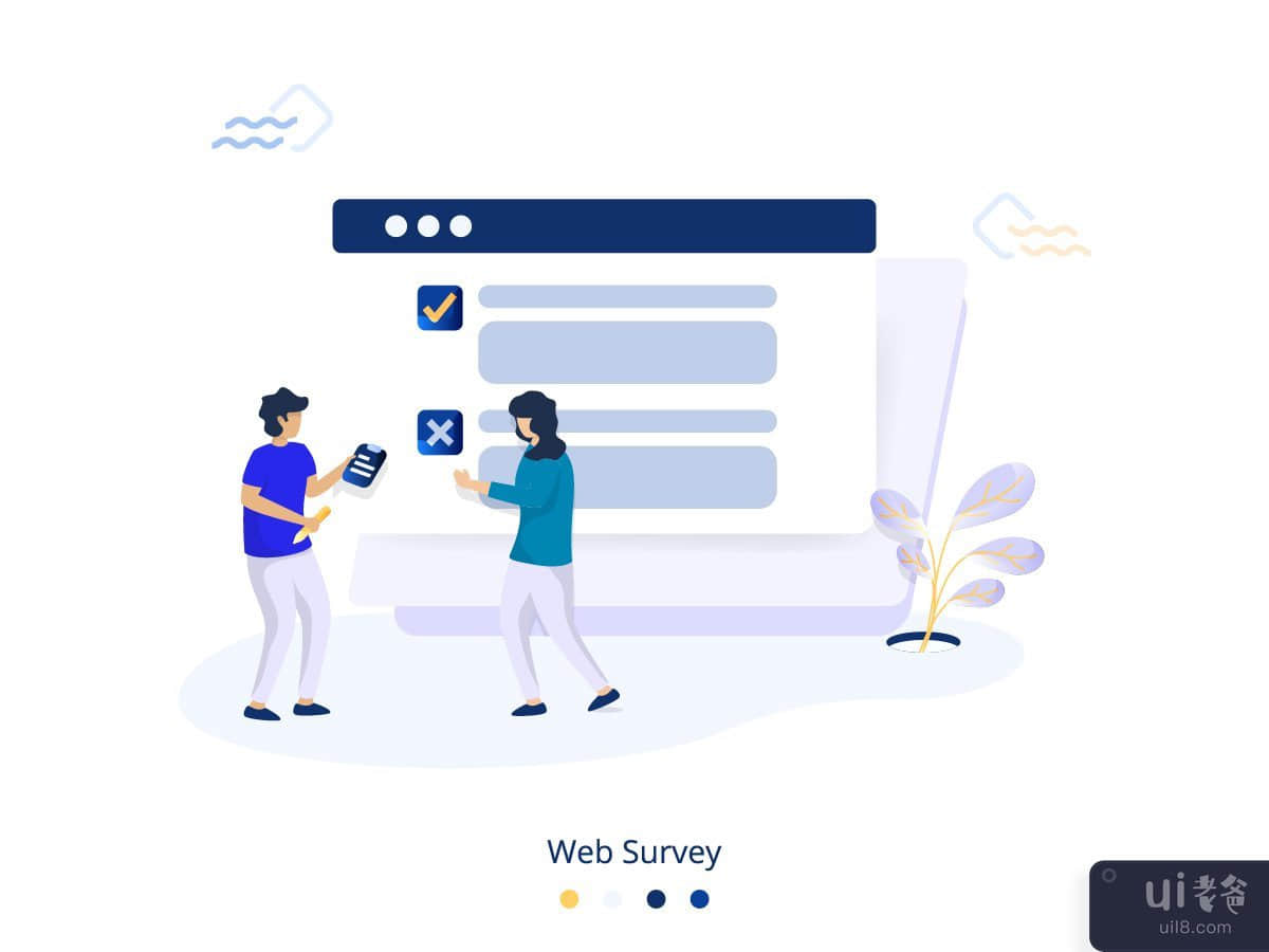 插图 Web 调查概念(Illustration Web Survey concept)插图