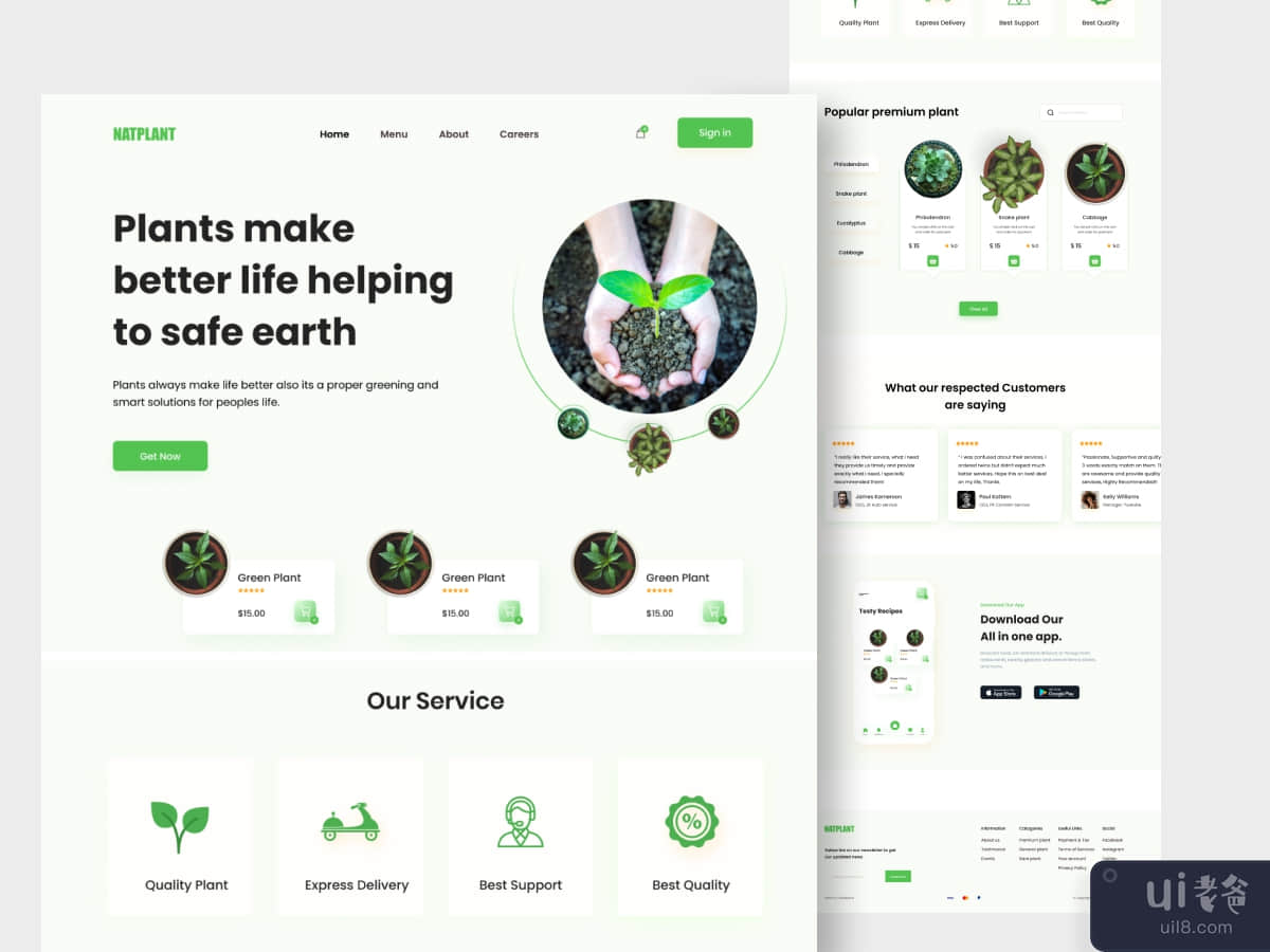 Plant Landing Page Design