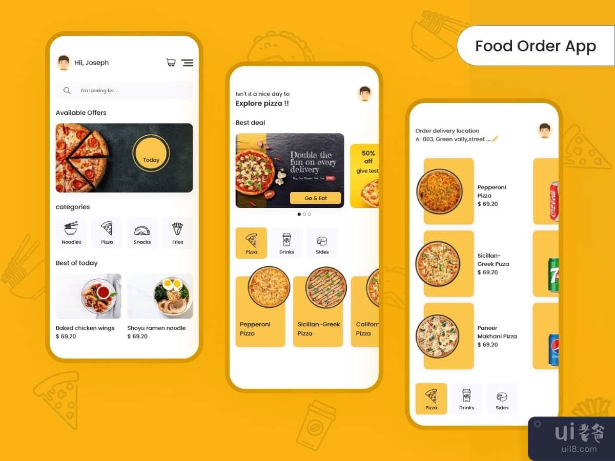 美食区应用程序(Food Zone App)插图