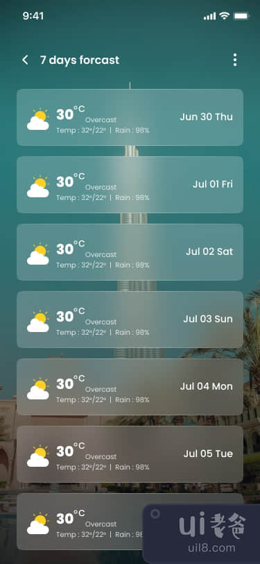 IOS的天气报告应用程序(Weather report app for IOS)插图3