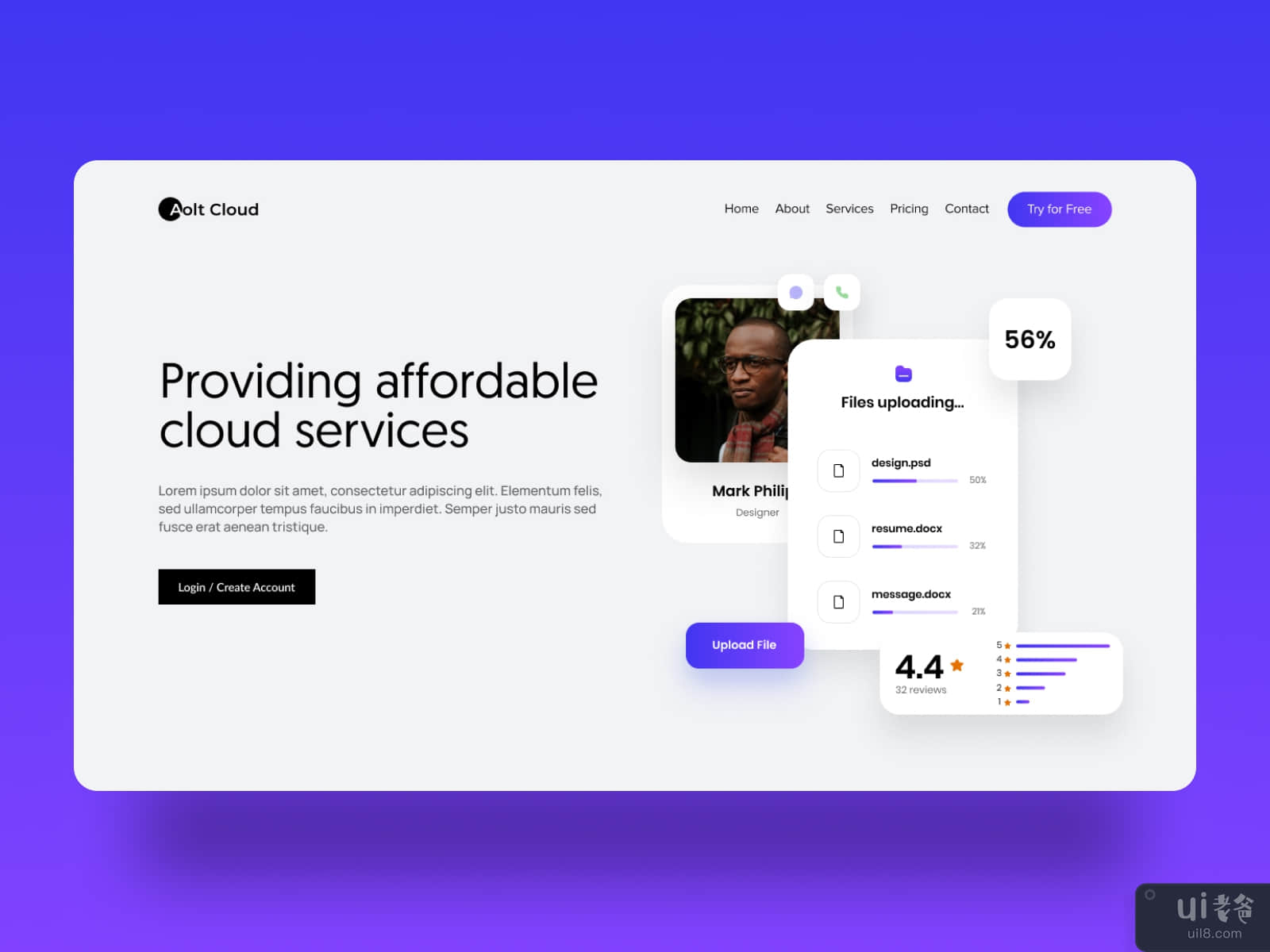 Cloud Services Website Design
