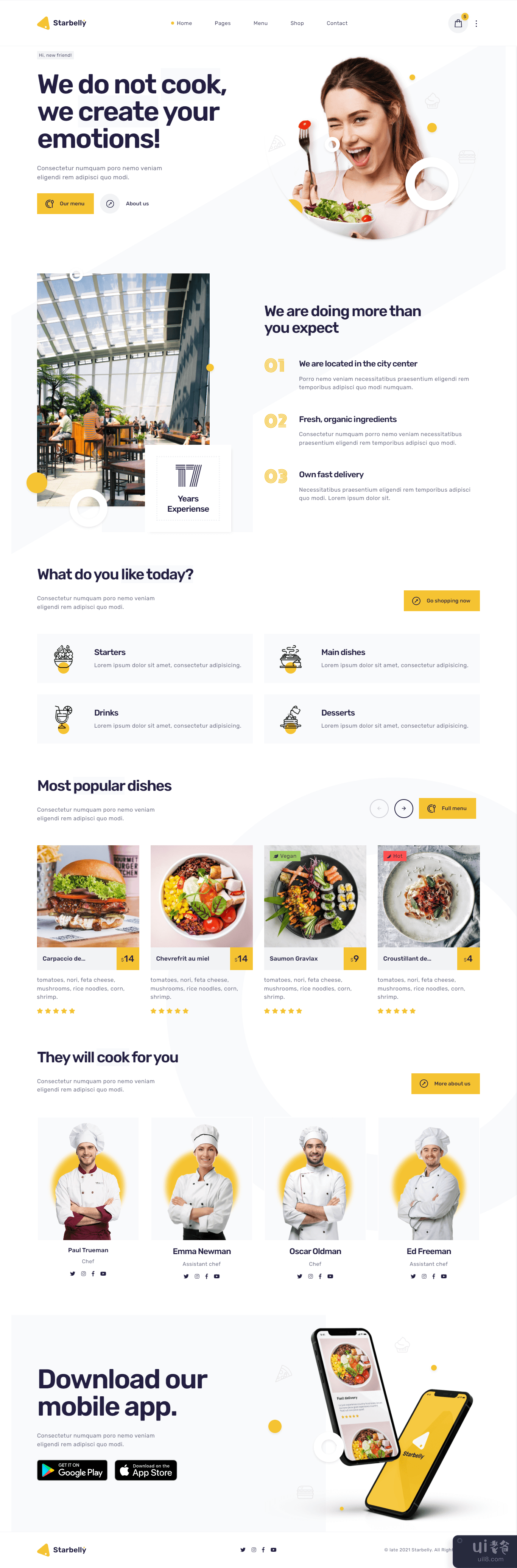 餐厅网页 HTML 模板(Restaurant Web HTML Template)插图
