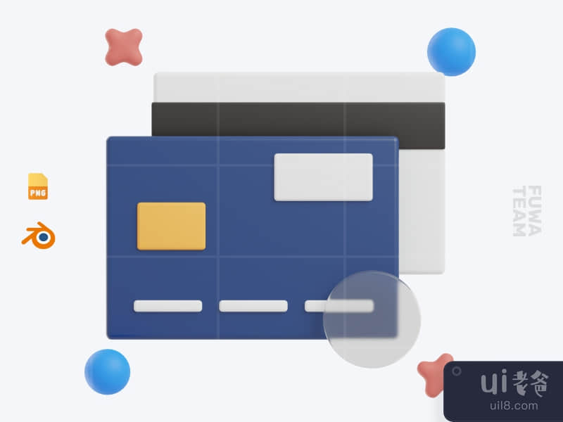 Card Payment - 3D Ecommerce Icon Pack (front)