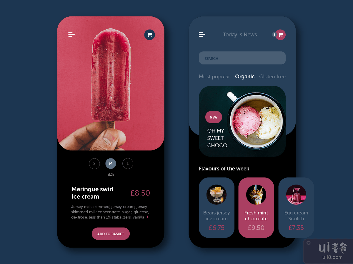 Ice Cream Shop App Concept