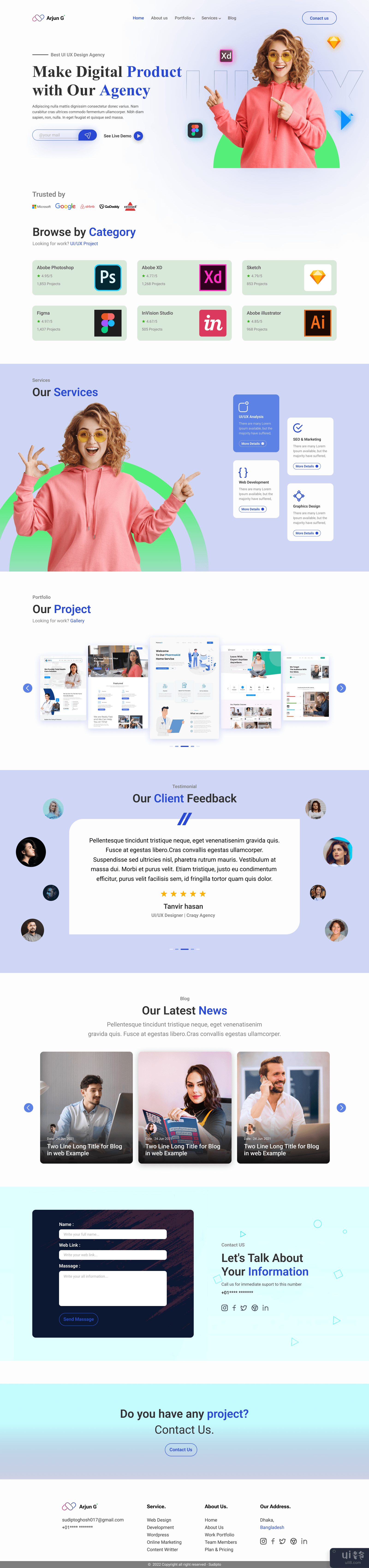 设计机构网站(Design Agency Website)插图