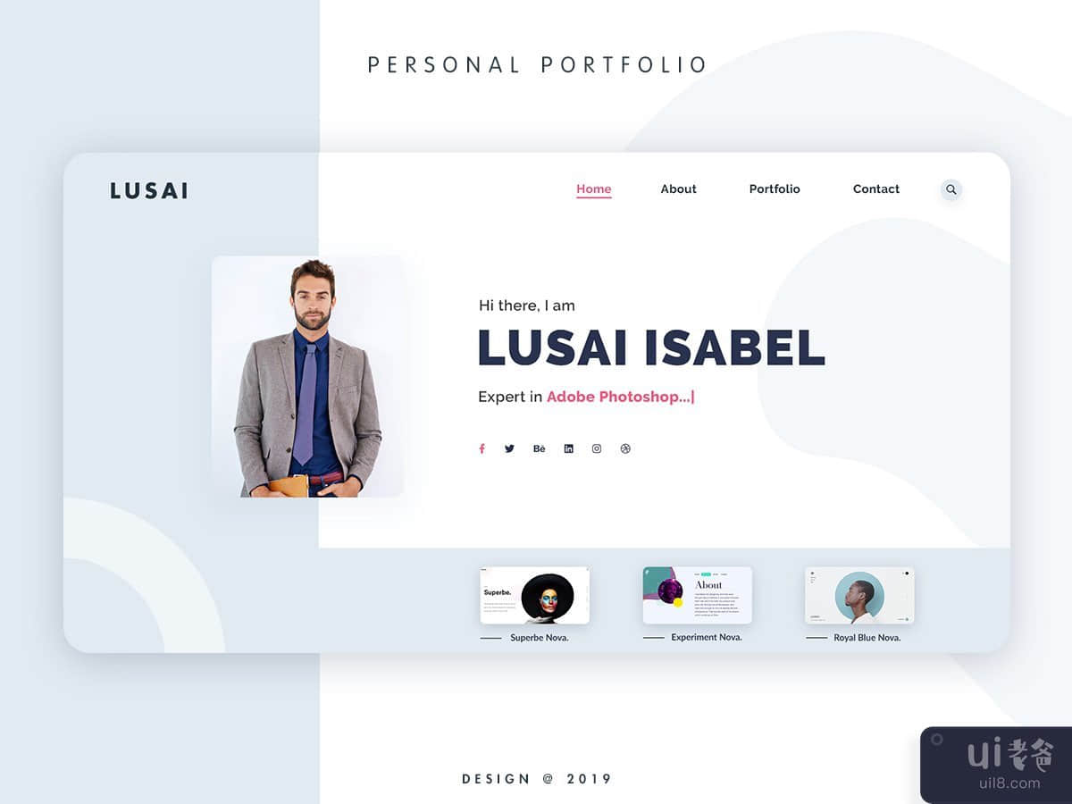 Personal Portfolio Banner Concept 01